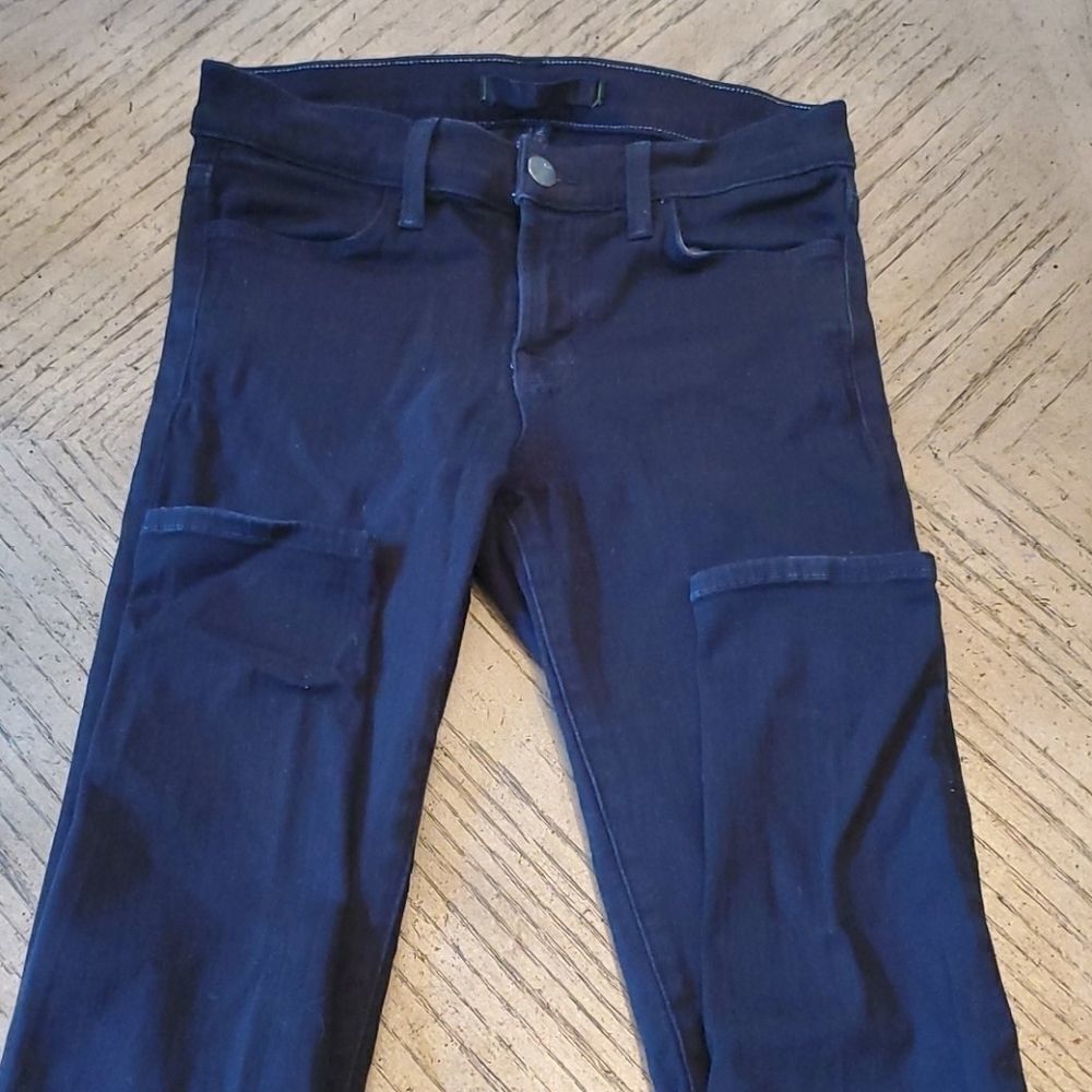 J Brand Size 24 Super Skinny Black Jeans.